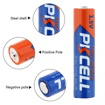 PKCELL 12Pcs 1,5 v LR6 AA Baterijas +12Pcs LR03 AAA Baterijas 1,5 V Sārma Sausā aaa Primārās pilas Baterijas Apvienot 24PCS rotaļlietām