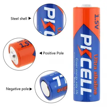 PKCELL 12Pcs 1,5 v LR6 AA Baterijas +12Pcs LR03 AAA Baterijas 1,5 V Sārma Sausā aaa Primārās pilas Baterijas Apvienot 24PCS rotaļlietām
