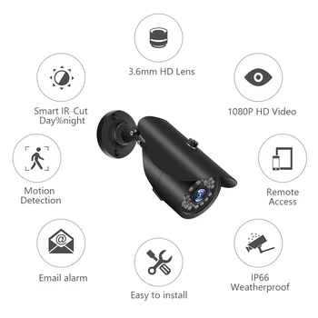 Dome Bullet CCTV Kamera ar Metāla Korpusa Telpās, gan Ārā Izmantot Viedās Kustības Sistēmas Ūdensizturīgu IP66 Pal Sistēma