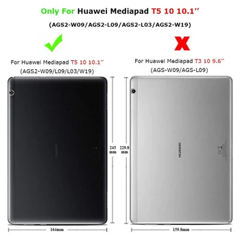 Heavy Duty 2 in1 Hibrīds, Izturīgs Gadījumā Huawei MediaPad T5 AGS2-W09/L09/L03/W19 10.1 collu vāks huawei T5 gadījumā 10+FILMA+PILDSPALVA