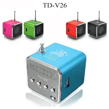 TD-V26 Mini Portable Speaker Micro SD TF Karte USB Diska Stereo DVD Portatīvie