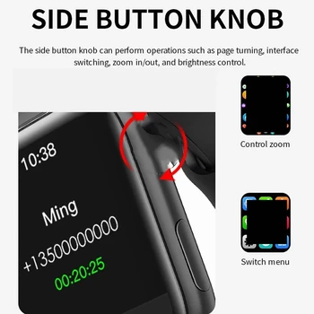 SVB 13 HW12 Smart Skatīties Split Screen 3D Dinamiskais UI Bluetooth Zvanu Pogas, Kloķi Smartwatch Asins Skābekļa sirdsdarbība PK W26 IWO12 K8