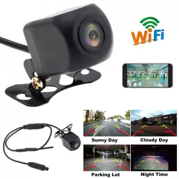WIFI HD Auto Atpakaļgaitas Kamera, Bezvadu Automašīnas Atpakaļskata Ūdensizturīgs Mobilā Telefona Kamera ar Video Ierakstīšanas IOS Android Tālrunis