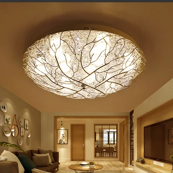 LED griestu lampas var izmantot, modernās viesistabas, guļamistabas griestu lampa Jūgendstila dizaina apļveida apgaismojuma ierīci, AC90-260v