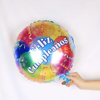 1Set spāņu Feliz Cumpleanos Krāsains Folija Baloni, Kāzas, Dzimšanas dienas svinības Rotājumus Bērniem Baloes Fiesta Eventos Globos