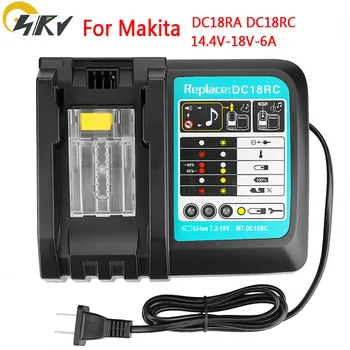 Par Makita DC18RF DC18RC LI-ION ātra akumulatoru 14,4 V-18V ar digitālo Displeju lādētāju Dc14Sa Dc18Sc Dc18 Bl1830 Bl1815