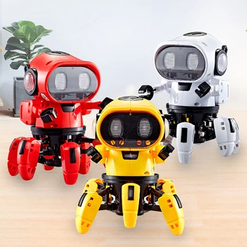 Iedegties Rotaļlietas 6 Nagi Robots Kāpt Astoņkāji Spider Roboti Acousto optikas Automātiskā Transportlīdzekļu Dzimšanas dienas Dāvanu-Rotaļlietas Bērniem Bērniem