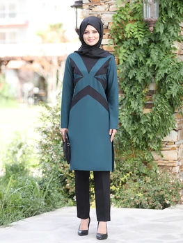 Divdaļīga Hijab Musulmaņu Tērps Tunika Bikses Dubaija Marokas Eiropā Islāma Apģērbu jaunajai Sezonai Sieviešu Modes Augsta Kvalitāte
