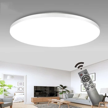 Griestu led apgaismojuma lampas RC regulējamas, ir tālvadības pults modernās guļamistabas, dzīvojamā istaba lukturi virsmas montāžas balkons, griestu