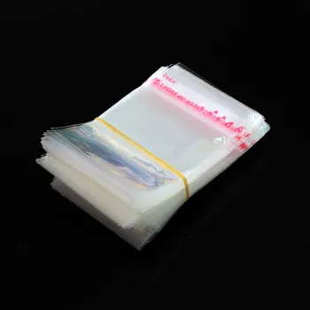 1000pcs caurspīdīgas Plastmasas Maisā 5x8+2cm Resealable Celofāna Poli Somas Mini Opp Maisā pašlīmējošās Zīmogs Rotaslietas Iepakojuma Soma