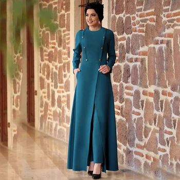MD Kleita Un Bikses 2 Gabali Uzvalks Modes Sievietēm Musulmaņu Komplekti, Turcija Pakistānas Dubaija Abaya Nav Hijab Djellaba Femme Islāma Apģērbi