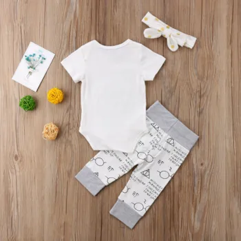 Modes Puika 3-gabals Apģērbs T-krekls +Bikses garās Zeķes +Šalle Apģērbu Komplekts 0-24M