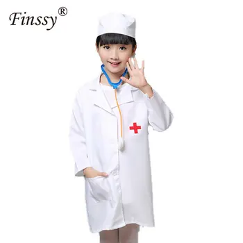 1gb Māsa Cosplay Kostīms Meitenēm Ārsts Vienotu Tērpu Halloween Kostīms Meitenēm, Bērniem, Personas Ar Cepuri