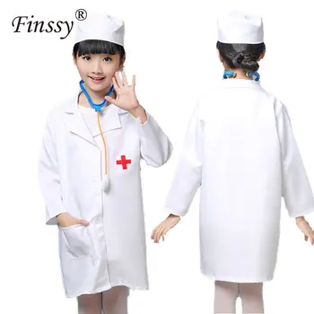 1gb Māsa Cosplay Kostīms Meitenēm Ārsts Vienotu Tērpu Halloween Kostīms Meitenēm, Bērniem, Personas Ar Cepuri
