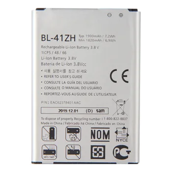 Oriģinālā Rezerves Akumulators BL-41ZH Par LG L50 D213N D290N Autentisks Tālruņa Bateriju 1900mAh