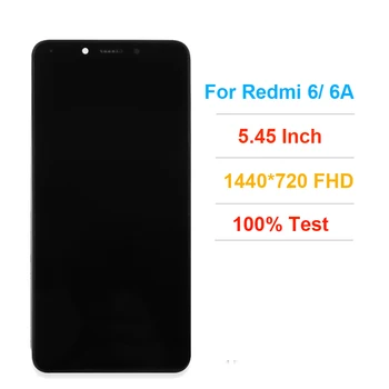 LCD Displejs Xiaomi Redmi 6 6A Touch Screen Mult Touch Pilns Tests Digitizer Ekrānu Nomaiņa Xiaomi Redmi 6A 6 Displejs