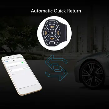 Universāla Bezvadu Automašīnas Stūres Rata Pogas Tālvadības, Brīvroku Multivides Atskaņotāja Taustiņš IOS Android