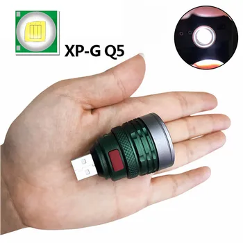 Jaunu XP-G, Q5 Tālummaiņas USB LED Gaismiņa 3 Veidu Pārnēsājamo Mini Kabatas Kempings Spuldzes Regulējams Alumīnija Ūdensizturīgs Lāpu Litwod