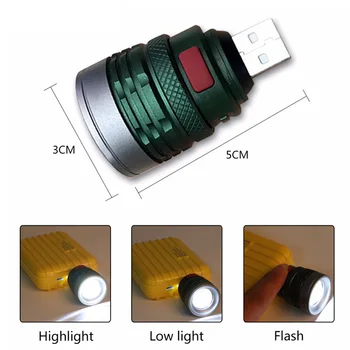Jaunu XP-G, Q5 Tālummaiņas USB LED Gaismiņa 3 Veidu Pārnēsājamo Mini Kabatas Kempings Spuldzes Regulējams Alumīnija Ūdensizturīgs Lāpu Litwod
