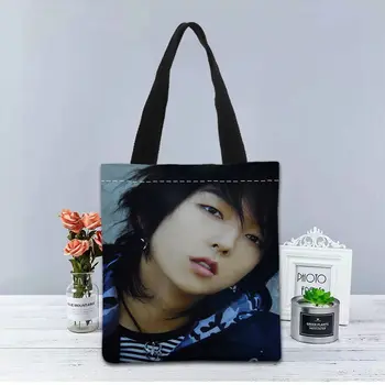 Jaunu Pielāgotu LEE JOON GI iespiesti Somā audekls tote somas iepirkšanās ceļojumu Gadījuma Noderīgu Pleca Soma sieviešu soma
