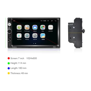 Podofo 2 din Android 8.1 Auto Multimedia Player 7