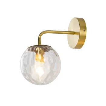 Eiropas stila 12w LED Spuldzes Zelta Sienas lampas Ar Piena/Skaidrs speciāls Stikls, Apaļa Lode Gultas Sienas lampas Guļamistabā ZM1021