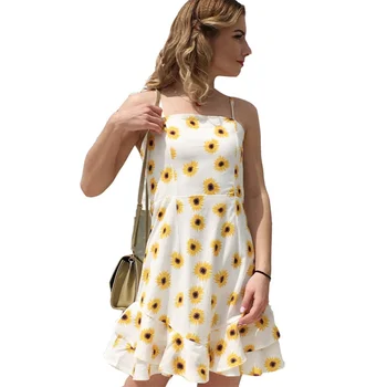 Vidukļa Drukāt Mini Apģērbu Priekšgala Kleita bez Piedurknēm Sievietēm 2020. Gada Vasaras Kakla Meitenes Sundress Slash Modes Sexy kleitas, sieviešu Karstā