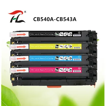 1set Saderīgu tonera kasetne CB540A CB541A CB542A CB543A 125A HP laserjet 1215 CP1215 CP1515n CP1518ni CM1312 printeri