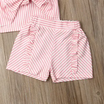 Pudcoco 2019 Bērnu Apģērbs, Uzvalki, Meitenēm Drēbes Bērniem Toddler Enfant Fille Infantis Tērpiem Svītrainām 2gab Tvertnes Augšpusē + Bikses
