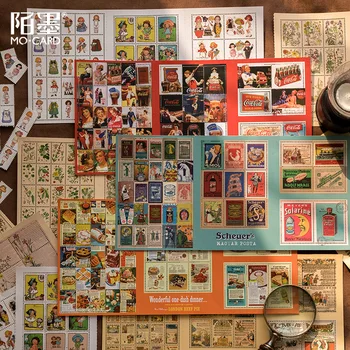 20sets/daudz Kawaii Kancelejas preces Uzlīmes Vintage zīmogs Dienasgrāmata Plānotājs Dekoratīvās Mobilo Uzlīmes Scrapbooking DIY Kuģiem, Uzlīmes