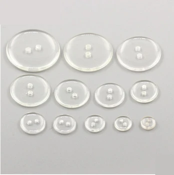 Modes DIY 300pcs/daudz 2-caurumu plastmasas šūšanas pogas, skaidri pārredzama paslēptās pogas bezmaksas piegāde mmbt004