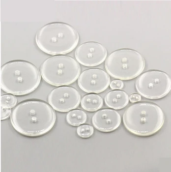 Modes DIY 300pcs/daudz 2-caurumu plastmasas šūšanas pogas, skaidri pārredzama paslēptās pogas bezmaksas piegāde mmbt004