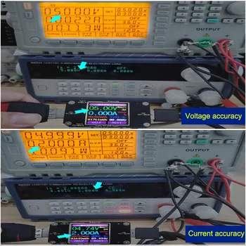 USB Type-c testeris Bezvadu Bluetooth DC Ciparu voltmetrs strāvas sprieguma mērītājs detektoru Uzraudzības Qualcomm Lādētāju QC2.0 3.0
