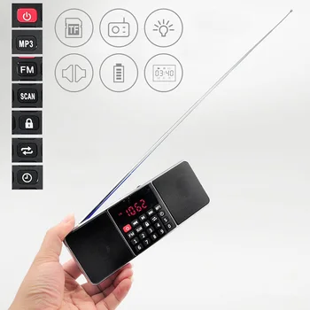 Y-618 Mini FM Radio FM dab Radio radyo Speaker USB Lādējamu Mūzikas Atskaņotājs Atbalsta TF/SD atmiņas Kartes ar LED Displeju