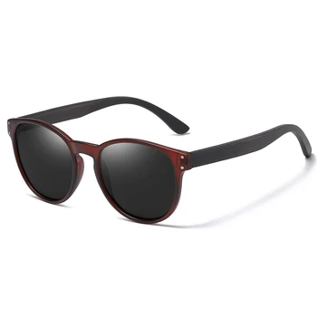 KITHDIA Polarizētās Saulesbrilles, Vīriešu, Sieviešu S5091 Zīmola Koka Saulesbrilles Sieviešu Kārtas rāmja Saulesbrilles Classic