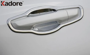 Ārējie Durvju Rokturi Bļodas Vāku Apdare Honda CRV CR-V 2017 2018 2019 ABS Chrome Durvju Kausa Rāmja Uzlīme Auto Stils Aksesuāri