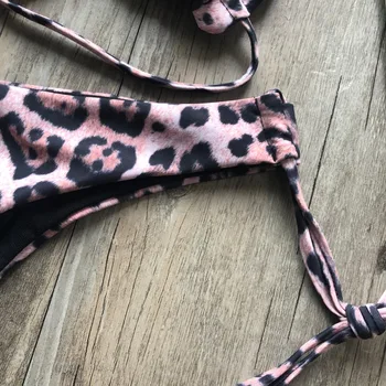 Leopards Izdrukāt Bikini 2019 Biquini Maillot De Bain Femme Sieviešu Peldkostīms Sieviešu Peldkostīms Sexy Push Up Peldkostīmi, Bikini Komplekts