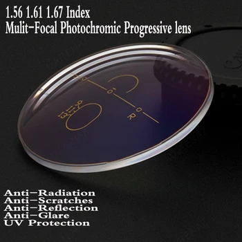 1.61 1.56 1.67 Indekss Asfēriskie Photochromic Vairāku galveno Receptes Progresīvās Lēcas, Tuvredzība, vecuma tālredzība Lēcas, Brilles, Lēcas PS0008