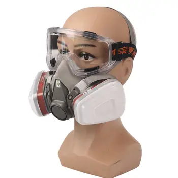 1Set Krāsošana Smidzināšanas Putekļu Gāzes Masku, Respiratori, Drošības Darba Filtrs Putekļu Maska 3M 6200 5N11 6001 501 N95 Nav brilles