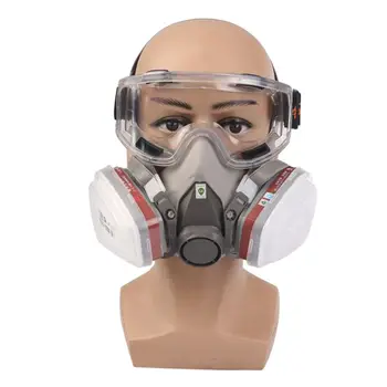 1Set Krāsošana Smidzināšanas Putekļu Gāzes Masku, Respiratori, Drošības Darba Filtrs Putekļu Maska 3M 6200 5N11 6001 501 N95 Nav brilles