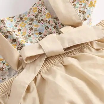 Sanlutoz Ziedu Baby Meitenes Romper Vasaras Siltie Bērnu Apģērbi Princese Toddler Meiteņu Apģērbs