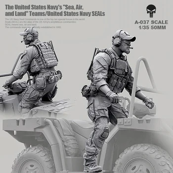 1/35 Sveķu komplektus, Mūsdienu Amerikāņu Navy Seal Commando Sveķu Karavīrs Vadītājs Sevis samontēt-037
