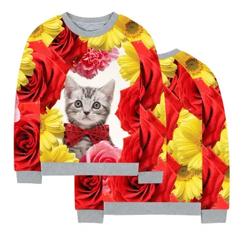 Bērnu Virsdrēbes Apģērbi meitene jaka mēteļi Pārdošanas Pavasara/Rudens Pavisam Jauki kaķu Modes drukāšanas Bērniem Zēnu Žaketes Mēteļi