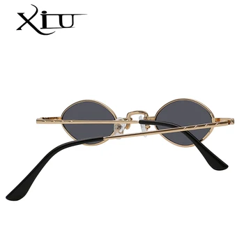 XIU Steampunk Saulesbrilles Vīriešiem, Sievietēm Zīmola Dizainere Retro Metāla Brilles, Saules Brilles Vintage Toņos Oculos UV400