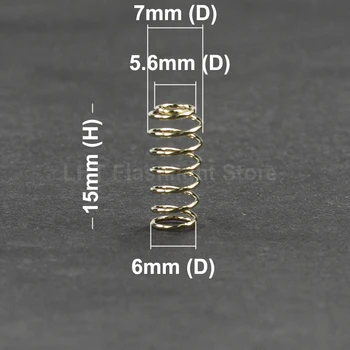 6 mm (D) x 15 mm (H) Zelta Pārklājumu Bronzas Pavasarī (10 gab.)