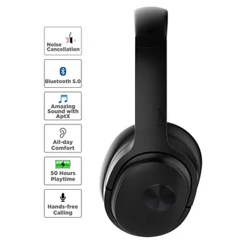 Cowin SE7 Aktīvās Trokšņu Slāpēšanas Bezvadu Bluetooth Austiņas Salokāms Pār-auss Portatīvie Austiņas telefoniem mūzikas apt-x