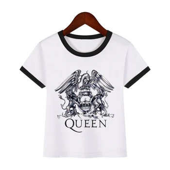 Bērniem Rokgrupa Queen Freddie Mercury Druka T Kreklu Bērnu Zēnu un Meiteņu topi Smieklīgi Drēbes Bērniem Vasarā T-krekls