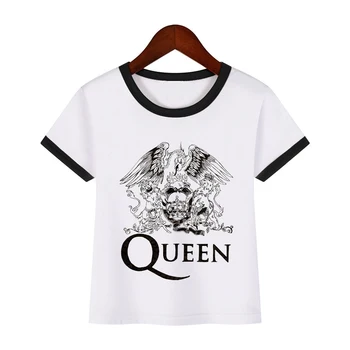 Bērniem Rokgrupa Queen Freddie Mercury Druka T Kreklu Bērnu Zēnu un Meiteņu topi Smieklīgi Drēbes Bērniem Vasarā T-krekls
