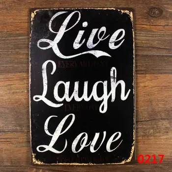 Dzīvot Smieties Mīlestību Metāla Zīmes, Funny Mājas Dekoru 20x30cm dzelzs Krāsošana Bārs Sienas Mākslas Dekoratīvie Metāla Plāksnes