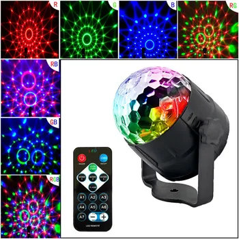 Skaņas Aktivizēta, Rotējošas Disko Bumbu Puses Apgaismojums RGB LED Skatuves Gaismas Ziemassvētku Kāzu Skaņas Puse, Gaismas, Skatuves Apgaismojums